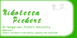 nikoletta pickert business card